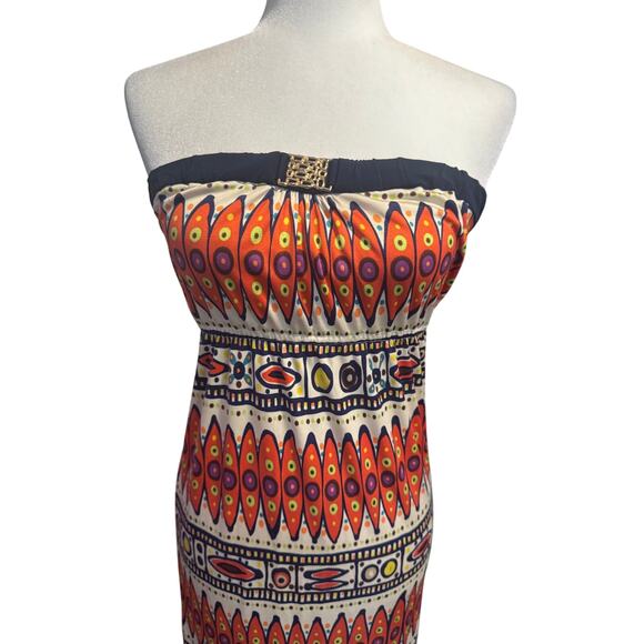 Trina Turk 100% Silk Strapless Maxi Dress – Size 0 - Picture 5 of 8